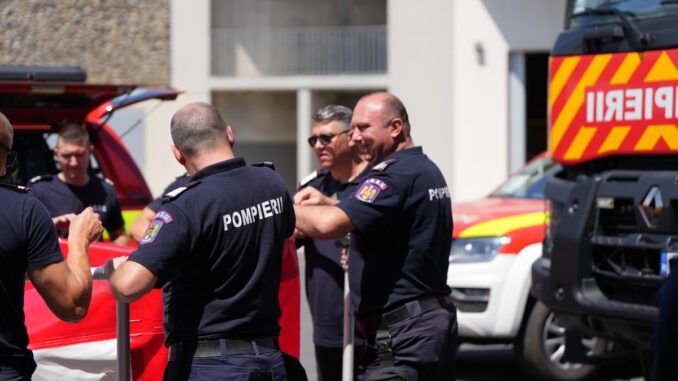 Pompierii în acțiune. FOTO IGSU