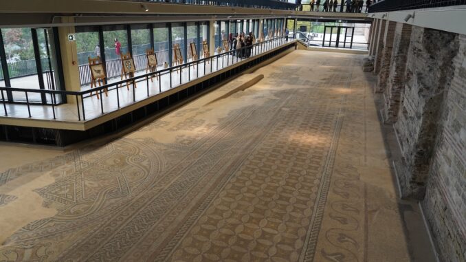 Edificiul roman cu mozaic din Constanța. FOTO Adrian Boioglu